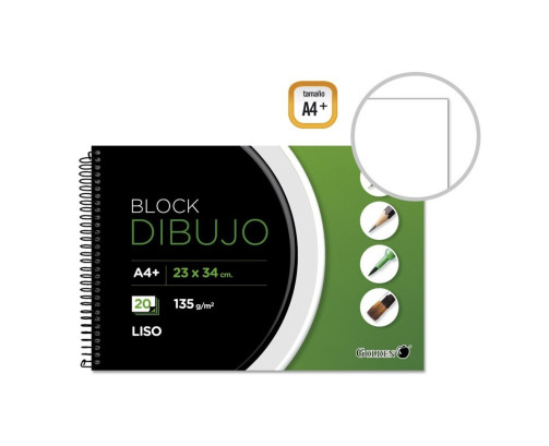 Golden Cuaderno De Dibujo A4+ 135 Gr. 20 Hojas Liso Golden 324277