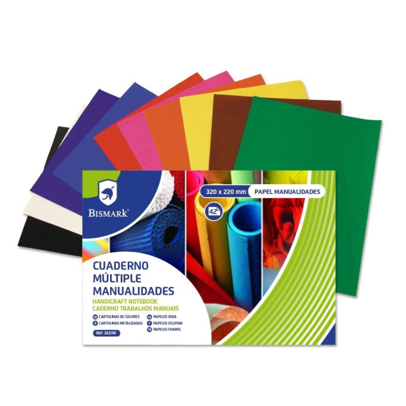Bismark Cuaderno Múltiples Manualidades 42 Hojas Colores 32x22 cm