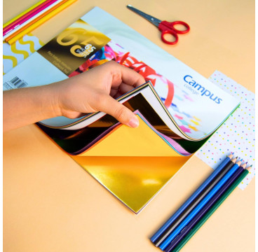 Bloc Papel Múltiple Campus College Folio 65 Hojas Colores Surtidos