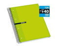 Enri，cuaderno notebook, libreta escolar A4 ，5 Franjas de Colores, A4 210 x 297 mm, 160 Hojas