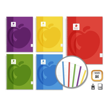 Golden Cuaderno Tapa Plastico. A4 100 H. 90GR.