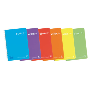 Enri Cuaderno A4  Tapa de Plástico Espiral 4x4 con margen 80 Hojas 90gr  (PACK 1UDS)