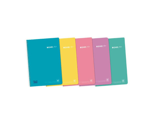 Enri Plus Cuaderno Espiral Formato Folio Cuadriculado 4x4mm - 80 Hojas 90gr  (PACK 1UDS)