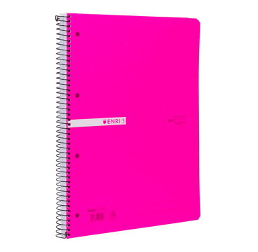 Cuaderno de plástico, cuadricula 5 x 5, 120 hojas A4