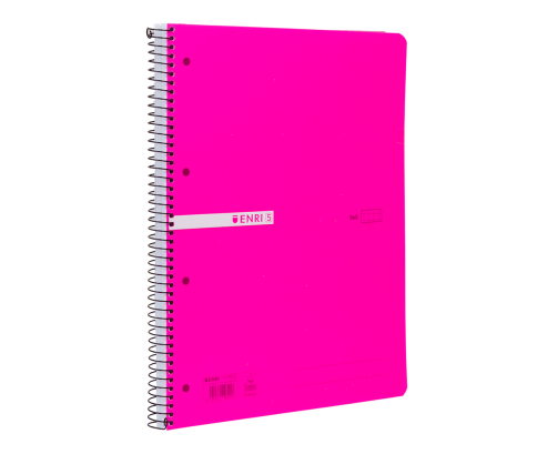 Cuaderno de plástico, cuadricula 5 x 5, 120 hojas A4