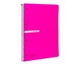 Cuaderno de plástico, cuadricula 5 x 5, 120 hojas A4