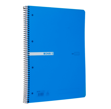 Cuaderno de plástico, cuadricula 5 x 5, 120 hojas A4