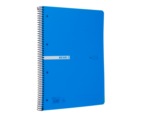 Cuaderno de plástico, cuadricula 5 x 5, 120 hojas A4