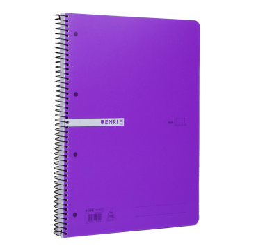 Cuaderno de plástico, cuadricula 5 x 5, 120 hojas A4
