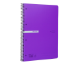 Cuaderno de plástico, cuadricula 5 x 5, 120 hojas A4