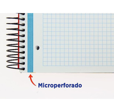 Cuaderno de plástico, cuadricula 5 x 5, 120 hojas A4