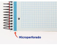 Cuaderno de plástico, cuadricula 5 x 5, 120 hojas A4