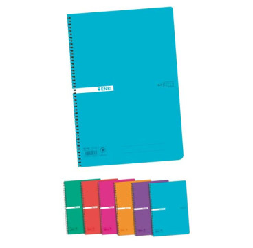Cuaderno de plástico, cuadricula 5 x 5, 120 hojas A4