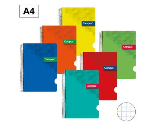 CAMPUS BLOC A4 80Hoja Tapa Plastico 90GR 4x4  (pack 1 uds)