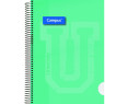 Cuaderno espiral 4x4 mm A4 Campus tapa forrada 90 Gr 80 Hj Colores Surtidos