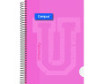 Cuaderno espiral 4x4 mm A4 Campus tapa forrada 90 Gr 80 Hj Colores Surtidos