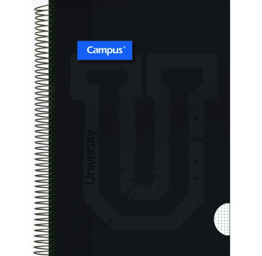 Cuaderno espiral 4x4 mm A4 Campus tapa forrada 90 Gr 80 Hj Colores Surtidos