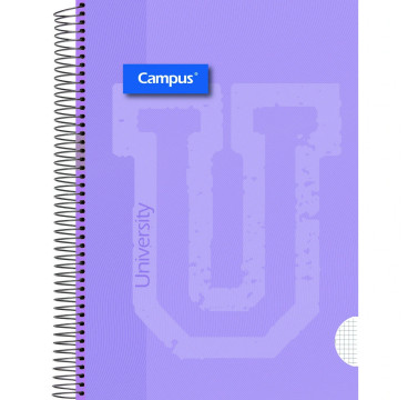 Cuaderno espiral 4x4 mm A4 Campus tapa forrada 90 Gr 80 Hj Colores Surtidos