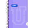 Cuaderno espiral 4x4 mm A4 Campus tapa forrada 90 Gr 80 Hj Colores Surtidos