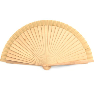 Abanicos Madera 23 CM con caja color Natural