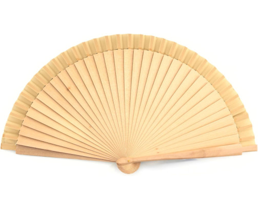 Abanicos Madera 23 CM con caja color Natural