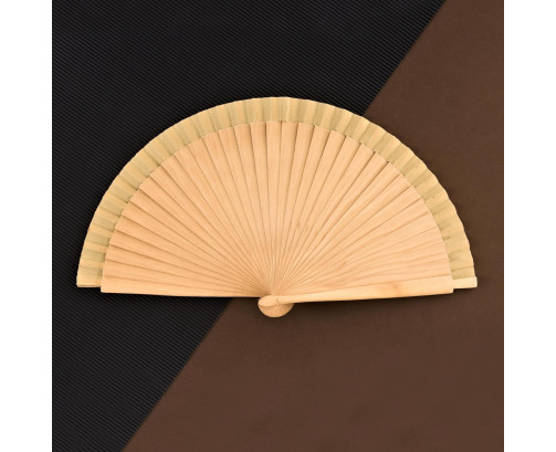 Abanicos Madera 23 CM con caja color Natural