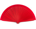 Abanico Rojo liso madera 23cm