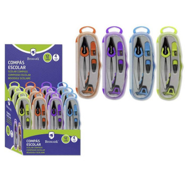 Compas fosforito 4 colores bismark fluorescente (PACK 1 UDS)