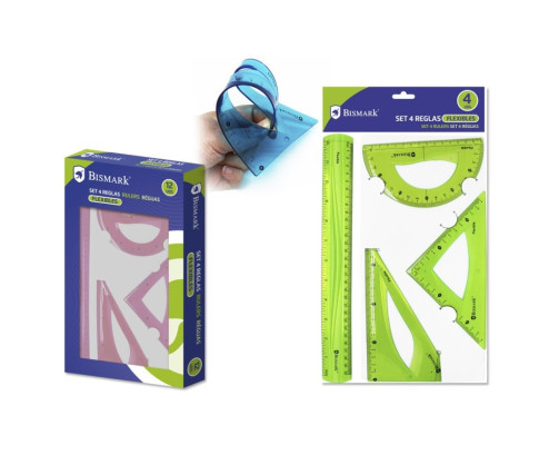 Reglas pvc flexibles set 4u.