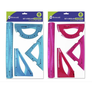 Reglas pvc flexibles set 4u.