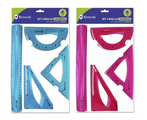 Reglas pvc flexibles set 4u.