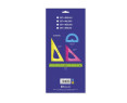 SET 4 REGLAS PVC NEON GLOW IN THE DARK 30 CM
