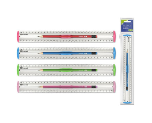 Regla metalica 30 cm c / lapicero