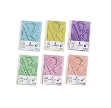 JUEGO DE REGLAS PASTEL CON FUNDA PORTADORA MULTITALADRO SURTIDO