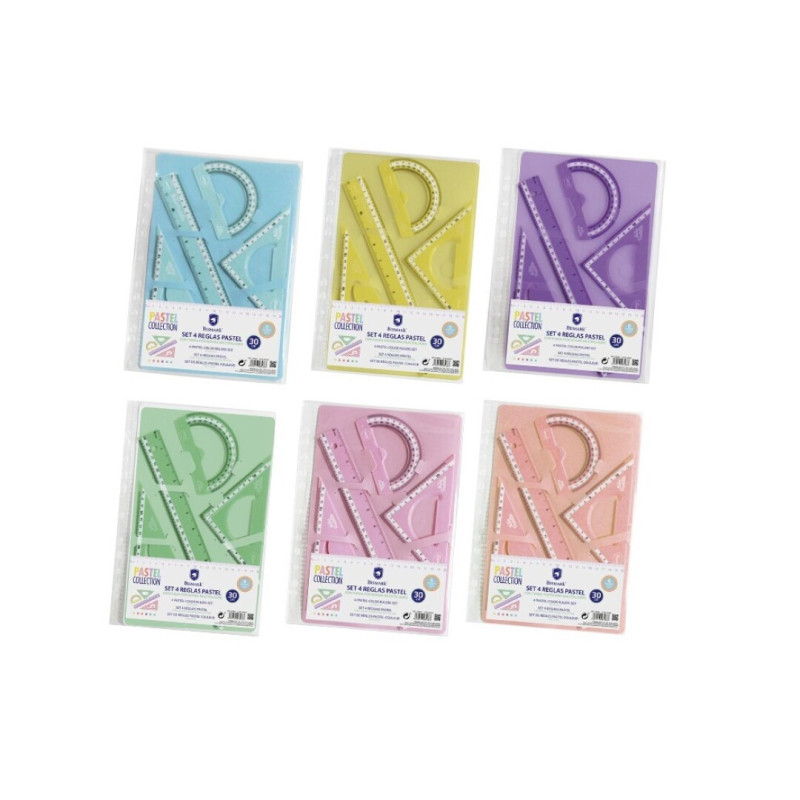 JUEGO DE REGLAS PASTEL CON FUNDA PORTADORA MULTITALADRO SURTIDO