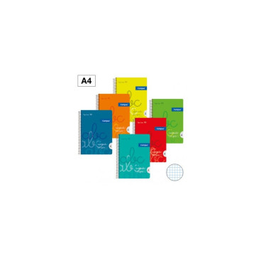 Campus - Cuadernos A4 Cuadrícula Pauta  3x3mm , Tapa Plastico, 80 Hojas