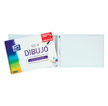 Bloc de dibujo A4 plus con recuadro 20 hojas 130gr. Oxford