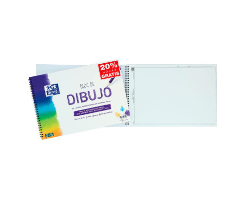 Bloc de dibujo A4 plus con recuadro 20 hojas 130gr. Oxford