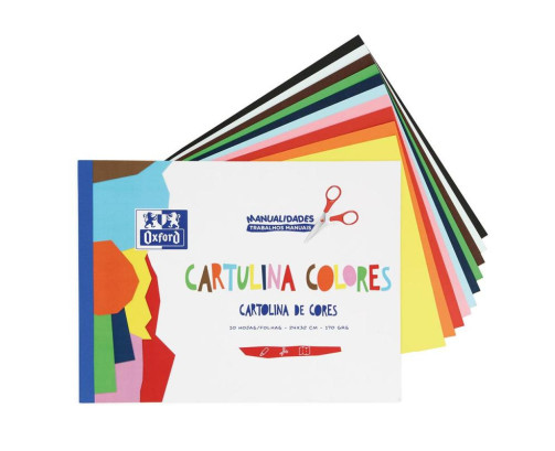 Bloc cartulina 24x32 cm 10 colores Oxford
