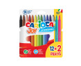 Rotulador carioca joy estuche de 12 unidades colores surtidos + 2 gratis