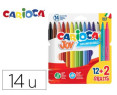 Rotulador carioca joy estuche de 12 unidades colores surtidos + 2 gratis