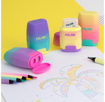 MILAN Blíster Afilaborra Compact Sunset Turquesa - Amarillo