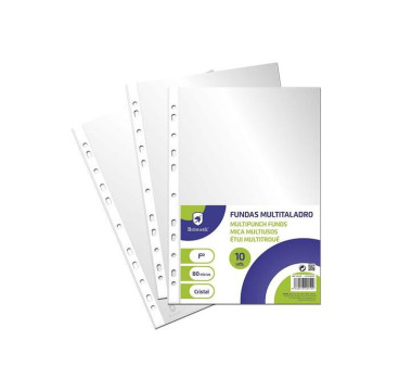 Fundas transparente con acabado en cristal de 80 micras.( Pack 10 uds)