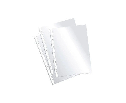 Funda multitaladro a4 100u cristal 0.08mm bismark