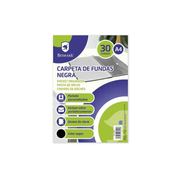 Bismark Carpeta con 30 Fundas Transparentes - Formato A4 - Incluye Sobre Portadocumentos