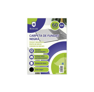 Bismark Carpeta con 60 Fundas Transparentes - Formato A4 - Incluye Sobre Portadocumentos
