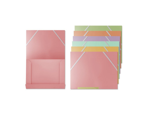 Carpeta gomas y solapas pp pastel A4 (Pck 1 uds)