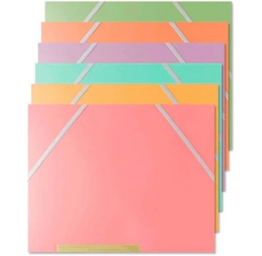 Carpeta gomas y solapas pp pastel A4 (Pck 1 uds)