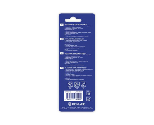 Rotulador Plateado Permanente 1.0-1.2 MM