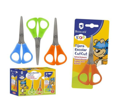 Tijera escolar bismark kids cut-cut surtida (Pack 1 uds)